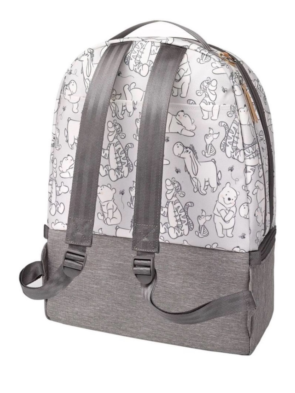 Petunia Pickle Bottom Disney gray Winnie The Pooh Zip back pack Diaper Bag - Picture 4 of 11